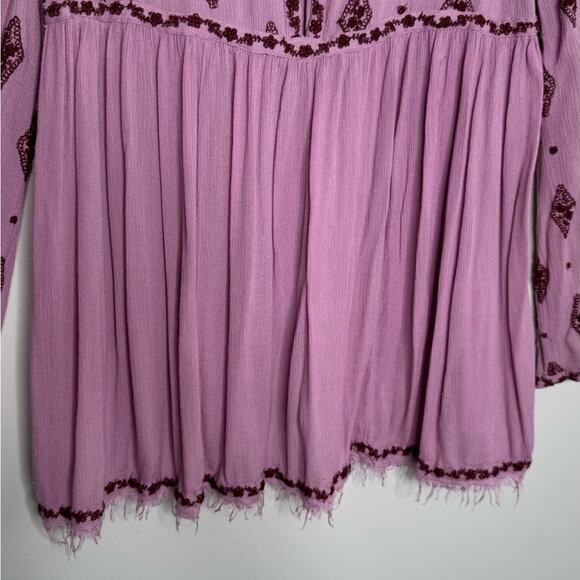 Free People Diamond and Tunic Blouse Size S Oversized Fit Boho - Picture 9 of 14